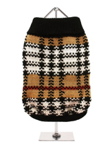 Autumn Sweater - We have taken the inspiration for this sweater from traditional tartan designs but given it a contemporary tweak, it is a warm and stylish with classic Autumnal colours of black, white and brown. It will look good all year round.