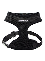 Jet Black Soft Harness - Our Jet Black Soft Harness has been designed by Urban Pup to provide the ultimate in comfort and safety. It features a breathable material for maximum air circulation that helps prevent your dog overheating and is held in place by a secure clip in action. The soft padded breathable side covers the d...