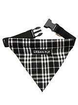 Black & White Tartan Bandana - Our Black and White Tartan Bandana is a traditional design which is stylish, classy and never goes out of fashion. Just attach your lead to the D-ring and this stylish Bandana can also be used as a collar. It is lightweight, incredibly strong, stylish and practical.