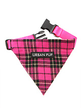 Fuschia Pink Tartan Bandana - Our Fuschia Pink Tartan Bandana is a traditional design which is stylish, classy and never goes out of fashion. Just attach your lead to the D-ring and this stylish Bandana can also be used as a collar. It is lightweight, incredibly strong, stylish and practical.