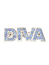 ''Diva'' Swarovski Hair Clip / Dog Barrette (Blue Crystals) - Is your girl a Diva, then let everyone know so that she can get the respect she deserves. Our Swarovski ''Diva'' Dog hair clip will tell the whole world to move out of the way and let her pass. She is a Diva after all!