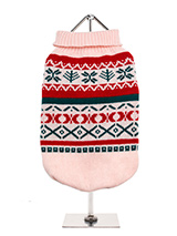 Oyster Pink Fair Isle Vintage Sweater - We're constantly inspired by heritage designs not only from Britain but also from Scandinavia, especially when those designs are in style as they are this season. A high turtle neck and elasticated sleeves make this sweater extra cosy and the vibrant pattern will brighten up even the greyest of days...