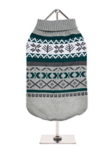 Grey Fair Isle Vintage Sweater - We're constantly inspired by heritage designs not only from Britain but also from Scandinavia, especially when those designs are in style as they are this season. A high turtle neck and elasticated sleeves make this sweater extra cosy and the vibrant pattern will brighten up even the greyest of days...