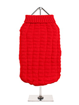 Red Waffle Textured Knitted Sweater - Our Red Waffle Textured Knitted Sweater has a tactile waffle-knit finish that is soft to the touch and easy on the eye. A high turtle neck and elasticated sleeves make this sweater extra cosy not to mention very stylish and chic.