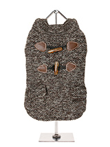 Brown Argyll Tweed Coat - This traditional British fabric has heritage and class and as tweed is never out of style it will stay on trend year in year out. Two faux pockets and a set of faux toggle fastenings complete the look. With its soft funnel neck this stunning coat is elegant and practical and is guaranteed to keep th...