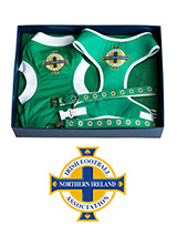 Northern Ireland Football Team GAWA Gift Box - Designed for the ultimate fan, our Official Northern Ireland Team Gift 
Box is the perfect choice, whether youre expanding your own 
collection or searching for a standout gift. This exclusive set 
features a personalised Retro Football Shirt which can be personalised 
with your dogs name and...