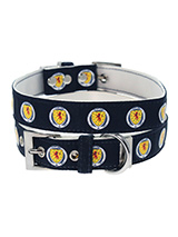Scotland Football Team Collar - Our Official Scotland Retro Collar is lightweight and incredibly strong. 
The collar has been finished with chrome detailing including the eyelets 
and tip of the collar. A matching leash and harness are available to 
purchase separately. You can be sure that this stylish collar will be 
admired...