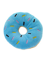 Blueberry Donut Plush & Squeaky Dog Toy - What dog wouldn't sell their soul for a donut. This one is the calorie free version so no chance of your dog putting weight on or getting sick. Just don't try and take it away from them, never get between a dog and their donut.These soft, cute and cuddly toys are designed for your dog to both snuggl...