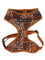 Cheetah Print Harness - Our Cheetah Print Harness is lightweight and incredibly strong. Designed by Urban Pup to provide the ultimate in comfort and safety. This distinctive look will give your dog a unique style all its own and you can be sure that this stylish and practical harness will be admired from both near and afar...