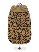 Leopard Print Knitted Sweater - We can definitely say that animal print is one pattern that never goes out of style. And this brown Leopard print sweater is no exception. Featuring a elasticated neck, hem and cuffs to ensure a great fit from front to back. On top of all of that it will keep you dog snug and warm as well. Match it...