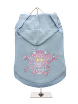 GlamourGlitz Little Devil Dog Hoodie - Exclusive GlamourGlitz 100% Cotton Hoodie. A devilish T-Shirt for your little devil, a beautiful devil design crafted with Pink Rhinestuds that catch a sparkle in the light. Wear on it's own or match with a GlamourGlitz ''Mommy and Me'' Women's T-Shirt to complete the look.