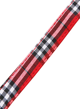 Red Checked Tartan Fabric Collar