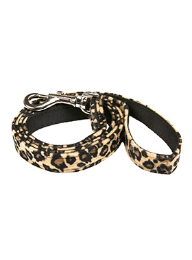 Leopard Print Fabric Collar & Lead Set