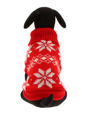 Red Snowflake Knitted Sweater 