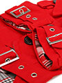 Red Fabric Trench Coat