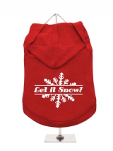 ''Christmas: Let It Snow'' Dog Hoodie / T-Shirt