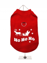 ''Christmas: Ho Ho Ho'' Harness-Lined Dog T-Shirt