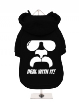 ''Deal With It!'' Fleece-Lined Dog Hoodie / Sweatshirt