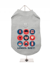 ''London Baby'' Harness-Lined Dog T-Shirt