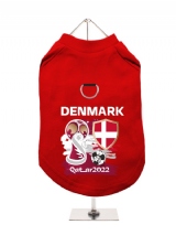 ''World Cup 2022: Denmark'' Harness-Lined Dog T-Shirt