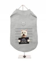 ''Police Mugshot - West Highland Terrier'' Harness-Lined Dog T-Shirt