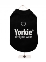 ''Yorkie Designer Wear'' Harness-Lined Dog T-Shirt