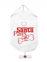 ''Christmas: Santa Paws'' Harness-Lined Dog T-Shirt