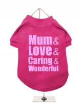 ''Mothers Day: Love, Caring, Wonderful'' Dog T-Shirt